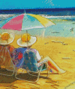 Sisters On Beach Diamond Painting