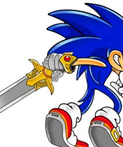 Sonic With Sword Diamond Paintings