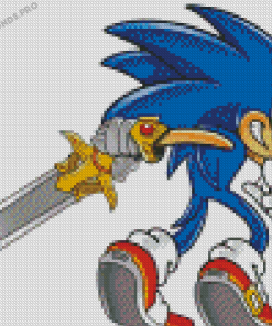 Sonic With Sword Diamond Paintings