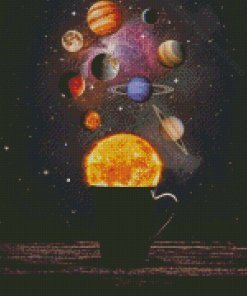 Space Planets Cup Diamond Painting