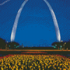 St Louis Arch Garden Diamond Painting