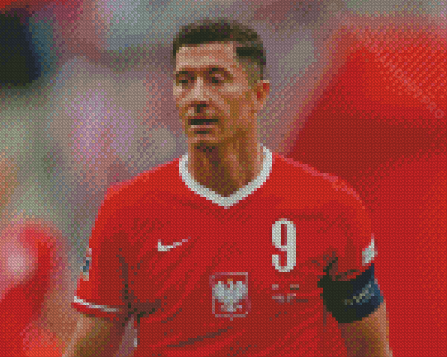 The Football Player Robert Lewandowski Diamond Painting