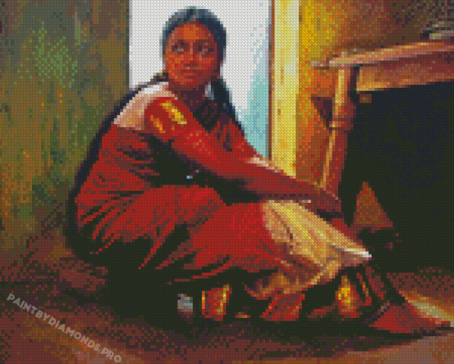 Traditional Idian Girl Diamond Paintings