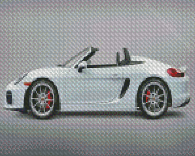 White Porsche Boxster Diamond Painting