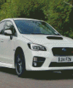 White Subaru Diamond Painting