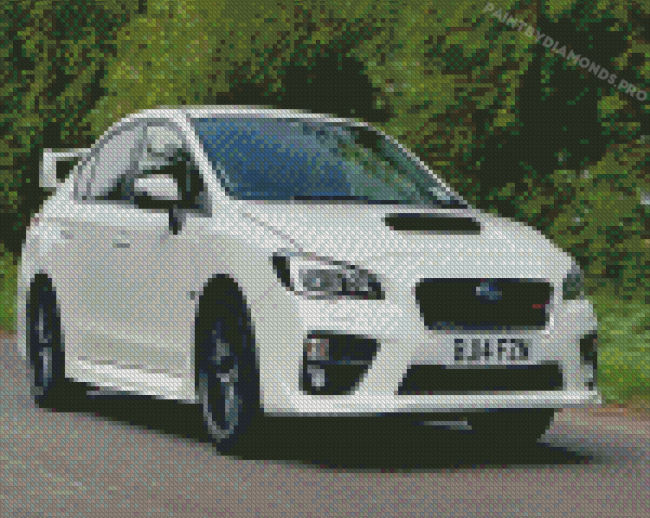 White Subaru Diamond Painting