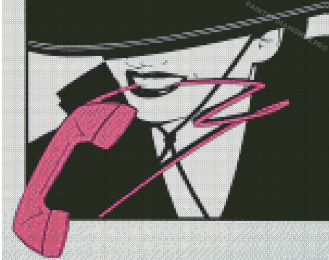 Woman With Phone By Patrick Nagel Diamond Paintings