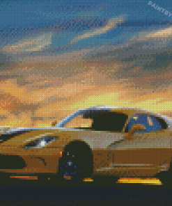 Yellow Dodge Viper Diamond Painting