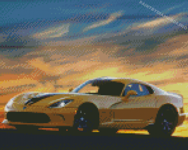 Yellow Dodge Viper Diamond Painting