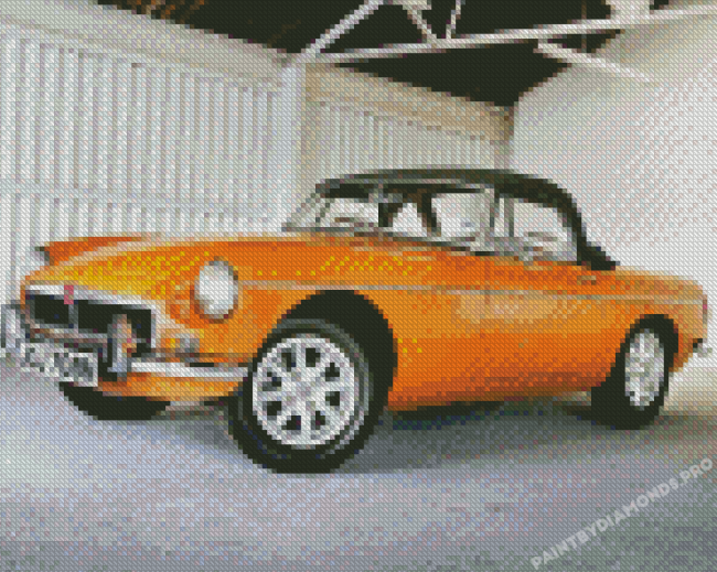 Yellow Mgb Diamond Painting