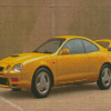 Yellow Celica Car Diamond Paintings