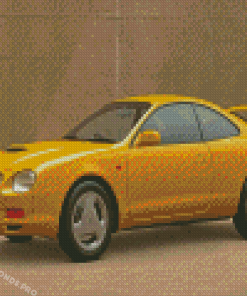 Yellow Celica Car Diamond Paintings