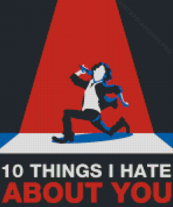 10 Things I Hate About You Illustration Poster Diamond Painting