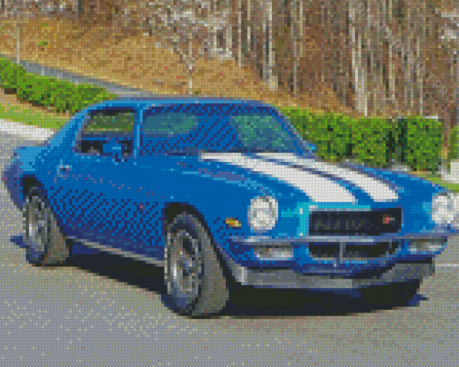 1970 Camaro Z28 Blue Diamond Painting