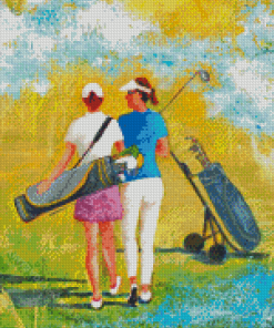 Abstract Golfers Ladies Diamond Painting