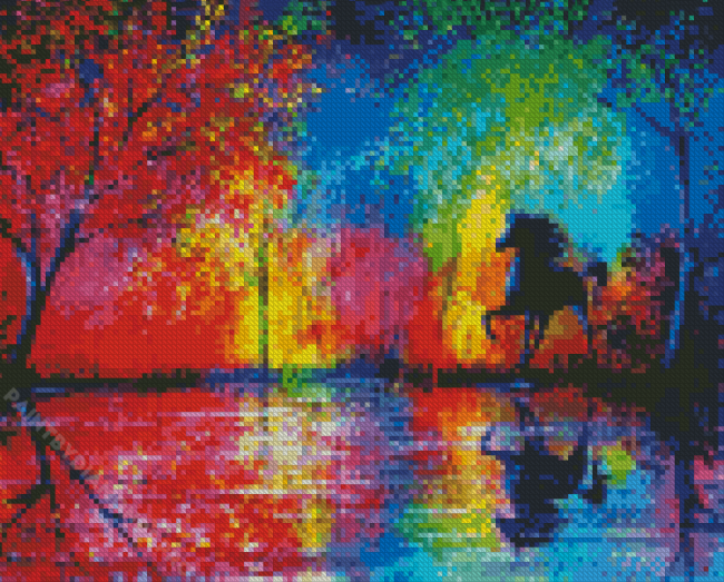 Abstract Horses Diamond Painting