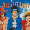 Ace Luffy Sabo One Piece Anime Diamond Painting