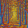 Allley Trees In Autumn Diamond Painting