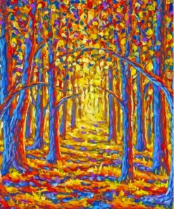 Allley Trees In Autumn Diamond Painting