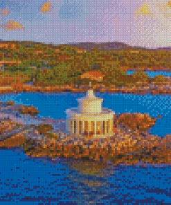 Argostoli Greece Lighthouse View Diamond Painting