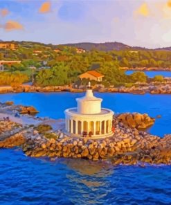 Argostoli Greece Lighthouse View Diamond Painting