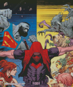 Batman Red Hood Cartoon Diamond Painting