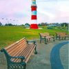 Benches by Smeatons Tower Diamond Painting