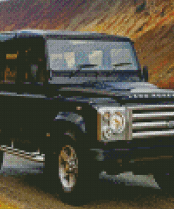 Black Land Rover Defender Car Diamond Painting