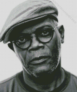 Black And White American Samuel L Jackson Diamond Painting