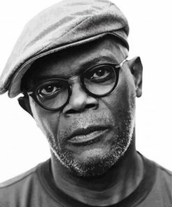 Black And White American Samuel L Jackson Diamond Painting