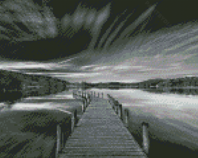 Black And White Coniston Water England Diamond Painting