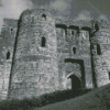 Black And White Kidwelly Castle Diamond Painting