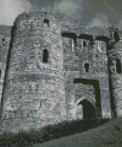 Black And White Kidwelly Castle Diamond Painting