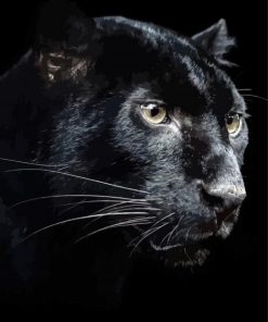 Black And White Panther Face Diamond Painting