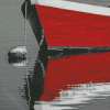 Black And White Red Boat Diamond Painting