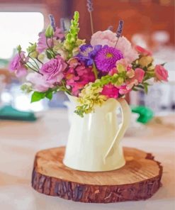 Blooming Spring Flowers In Water Jug Diamond Painting