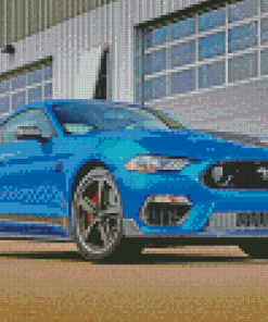 Blue Mustang Mach 1 Diamond Painting