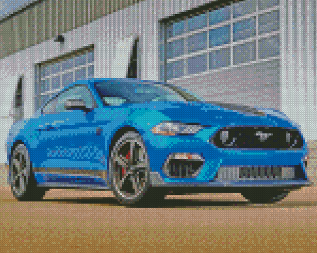 Blue Mustang Mach 1 Diamond Painting