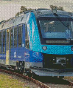 Blue Train In Germany Diamond Painting