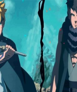 Boruto And Kawaki Naruto Anime Characters Diamond Painting