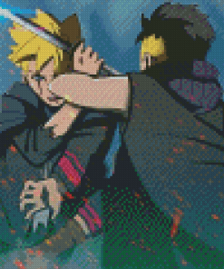 Boruto And Kawaki Naruto Characters Diamond Painting