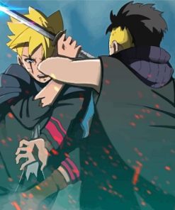 Boruto And Kawaki Naruto Characters Diamond Painting