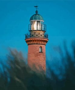 Brick Lighthouse At Night Diamond Painting