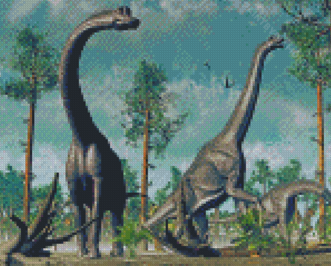 Brontosaurus Dinosaurs Diamond Painting