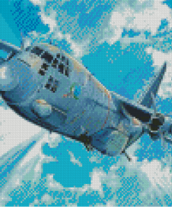 C 130 Plane Aircraft Diamond Painting