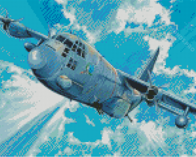 C 130 Plane Aircraft Diamond Painting