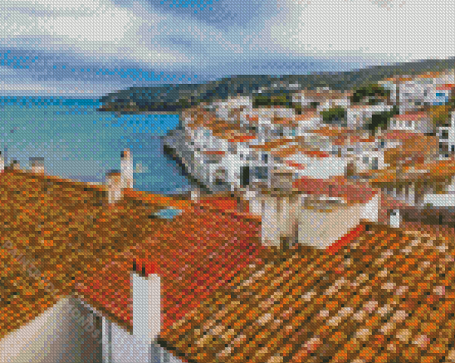 Cadaques Spain Town Diamond Painting