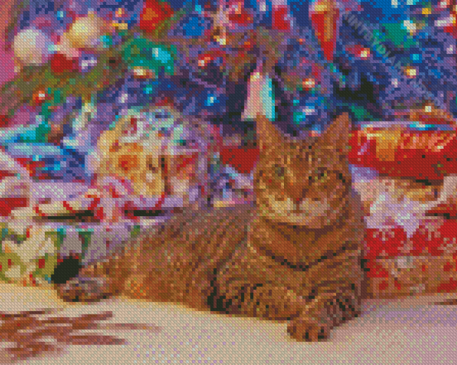 Cat Christmas Diamond Painting