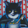 Cat Cooking Diamond Painting