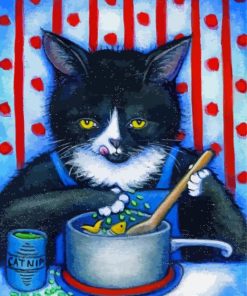 Cat Cooking Diamond Painting